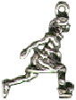 Bowler 3D Sterling Silver Charm Pendant