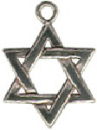 Religious Jewish Star of David Sterling Silver Charm Pendant
