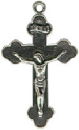Cross Crucifix with Jesus 3D Sterling Silver Charm Pendant