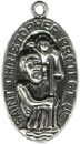 Religious Christian Saint Christopher Medal Sterling Silver Charm Pendant