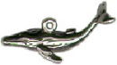 Whale Small 3D Sterling Silver Charm Pendant