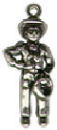 Cowboy Small 3D Sterling Silver Charm Pendant