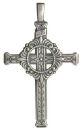 Cross with Circle Design Sterling Silver Charm Pendant