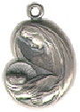 Religious Christian Virgin Mary with Child Medal Sterling Silver Charm Pendant