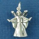 Angel with Open Arms 3D Sterling Silver Charm Pendant