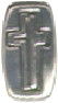 Cross on Shield Sterling Silver Charm Pendant