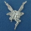Fairy in Flight Medium with Double Bale Sterling Silver Pendant
