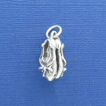 Ballerina Slippers 3D Sterling Silver Charm Pendant
