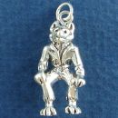 Halloween Wolfman 3D Sterling Silver Charm Pendant