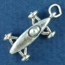 Soap Box Derby Car 3D Racer Sterling Silver Charm Pendant