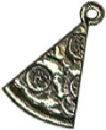 Pizza Slice 3D Sterling Silver Charm Pendant