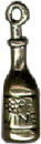 Wine Bottle 3D Sterling Silver Charm Pendant Wholesale