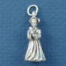 Graduation Girl Graduate 3D Sterling Silver Charm Pendant
