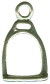 Horse Riding Stirrup Small 3D Sterling Silver Charm Pendant