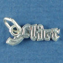 Flirt Word Charm and Message Phrase Sterling Silver Charm for Chram Bracelet
