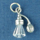 Crystal Perfume Charm Atomizer Sterling Silver Pendant