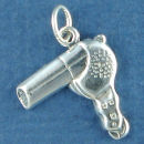 Hair Dryer Charm Sterling Silver Pendant