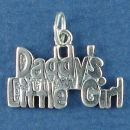 Daddy's Little Girl Message Phase Sterling Silver Charm Pendant
