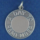 Engravable Disk with Word Phrase A Day To Remember Sterling Silver Charm Pendant