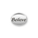 Inspiration Message Word Beads: Believe Sterling Silver Charm