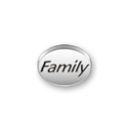 Inspiration Message Word Beads: Family Sterling Silver Charm