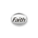 Inspiration Message Word Beads: Faith Sterling Silver Charm