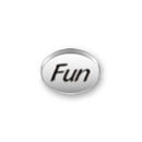 Inspiration Message Word Beads: Fun Sterling Silver Charm