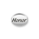 Inspiration Message Word Beads: Honor Sterling Silver Charm