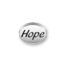 Inspiration Message Word Beads: Hope Sterling Silver Charm