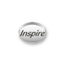 Inspiration Message Word Beads: Inspire Sterling Silver Charm