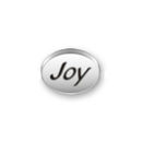 Inspiration Message Word Beads: Joy Sterling Silver Charm