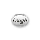 Inspiration Message Word Beads: Laugh Sterling Silver Charm