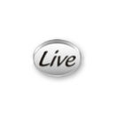Inspiration Message Word Beads: Live Sterling Silver Charm