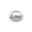 Inspiration Message Word Beads: Love Sterling Silver Charm