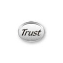 Inspiration Message Word Beads: Trust Sterling Silver Charm