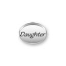 Inspiration Message Word Beads: Daughter Sterling Silver Charm