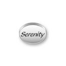 Inspiration Message Word Beads: Serenity Sterling Silver Charm