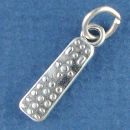 TV Remote Control 3D Sterling Silver Charm Pendant