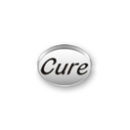 Inspiration Message Word Beads: Cure Sterling Silver Charm