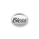 Inspiration Message Word Beads: Bless Sterling Silver Charm