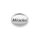 Inspiration Message Word Beads: Miracles Sterling Silver Charm