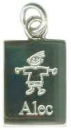 Boy Child Sterling Silver Charm Pendant Can be Personalized with a Child's Name