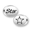 Inspiration Message Word Beads: Star with Star Design Sterling Silver Charm