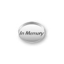 Inspiration Message Word Beads: In Memory Sterling Silver Charm