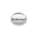 Inspiration Message Word Beads: Redeemed Sterling Silver Charm