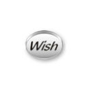 Inspiration Message Word Beads: Wish Sterling Silver Charm