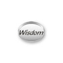 Inspiration Message Word Beads: Wisdom Sterling Silver Charm