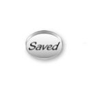 Inspiration Message Word Beads: Saved Sterling Silver Charm