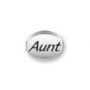 Inspiration Message Word Beads: Aunt Sterling Silver Charm