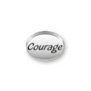 Inspiration Message Word Beads: Courage Sterling Silver Charm